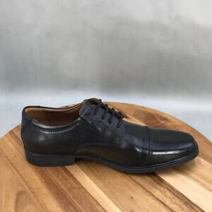 Clarks Cap Toe Oxford Dress Shoes Mens 10.5 Wide Black Leather - LEFT SHOE ONLY‎